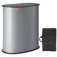 VEVOR Portable Tradeshow Podium Table, 35.43" x 19.29" x 37.01", Display Exhibition Counter Stand Booth Fair with Wall, Foldable Promotion Retail Bar Table Pop Up Podium Counter with Carrying Bag, New in Box $299