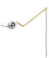 VEVOR Toilet Handle Replacement Kit, Side Mount Universal Toilet Handle, Toilet Handle Lever with Stainless Steel Flapper Chain, Toilet Flush Handle Fits Various Toilet Tanks, Chrome Finish, Silver New In Box