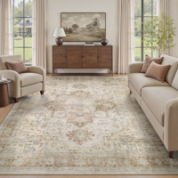 SIXHOME Machine Washable 8' x 10' Oriental Floral Area Rug For Living Room, Bedroom New $299