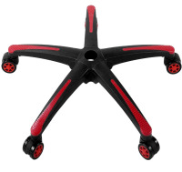 VEVOR Office Chair Base Replacement, 28", 2500 lbs Static Load, Heavy Duty Universal Computer Desk Chair Stool Base Part with 5 Casters and Reinforced Legs, Desk Chair Base Replacement, Black + Red New In Box $99