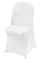 VEVOR Stretch Spandex Folding Chair Cover, Universal Fitted Chair Cover, Removable Washable Protective Slipcovers, for Wedding, Holiday, Banquet, Party, Celebration, Dining (White) New