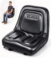 VEVOR Universal Tracor Seat, Lawn Mower Seat with Micro Switch and Drainage Holes, 6.3-13.4 inch Extended Slot Tractor Seat for Tractor Loader Excavator New In Box $199