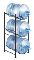 VEVOR 3 Tiers Water Jug Holder, 5 Gallon Water Bottle Holder, Single Row Water Bottle Rack for 3 Bottles, Heavy Duty Water Jug Rack for Kitchen, Office, Living Room, Black New In Box $89