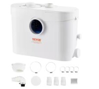VEVOR Macerator Pump 1HP 700W 9600 L/H Flow 32.8 FT. Sewerage Sump Pump with 3 Inlets for Waste Water Disposal Upflush Machine New In Box $299