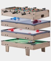 VEVOR 4-in-1 Combo Game Table Set, 32" Air Hockey Table, Multi Combination Table with Pool Billiard, Hockey, Foosball, Ping Pong, Pushers & Pucks, Sports Arcade Table for Kids Family Game Room Office New In Box $299