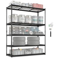 VEVOR Storage Shelving Unit, 5-Tier Adjustable, 2000 lbs Capacity, Heavy Duty Garage Shelves Metal Organizer Wire Rack, Black, 60" L x 24" W x 78" H for Kitchen Pantry Basement Bathroom Laundry Closet, New in Box $299