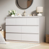 Jocoevol Modern White 7 Drawer Dresser for Bedroom, Simply Chest of Drawers, Wood Storage Dresser with Deep Drawers for Living Room Hallway Entryway, White $499