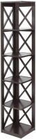 Convenience Concepts Oxford 5-Tier Corner Bookcase, Espresso New In Box $299