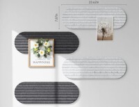 Subeauty Bulletin Board, 24'' X 8'' Cork Board Alternative, 4 Pack Felt Bar Strips Board with Pushpins, Foldable Felt Notice Vision Board Photo Display Board for Office Home School Wall New In Box