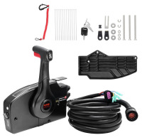 VEVOR Boat Throttle Control, 881170A13 Side-Mounted Outboard Remote Control Box for Mercury PT 4-Stroke, Marine Throttle Control Box with Power Trim Switch, 16.6 ft Harness 14 Pin, and Lanyard New In Box $299