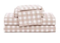 Stone Cottage Queen Sheet Set 4-Piece Cottage Check Beige: Cottagecore New $79