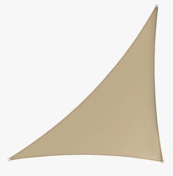 ColourTree 200 GSM Triangle Breathable UV Protection Sun Shade Sail, 22 ft. x 22 ft. x 22 ft., Sand Beige New In Box $299