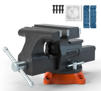 Vevor 6" Bench Vise w/ Anvil 360 Deg Swivel Locking Base Heavy Duty Ductile Iron New In Box $199