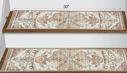 Bungalow Rose Non-Slip Indoor Stair Treads (Set of 15) New In Box $199