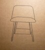 Ophelia & Co Aliette 27" Upholstered Boucle Rattan Full Back Counter Stool New in Box $399 - 2