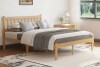 Ebern Designs 14"H Queen Heavy-Duty Easy Assembly Solid Wood Bamboo Platform Bed Frame with Headboard, Metal Slats No Box Spring Need & No Squeak New in Box $399