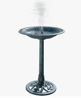 Lark Manor&trade; Armance Resin Single Tier Birdbath New In Box $199