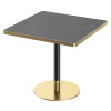 Modway Square Metal Outdoor Dining Table, 31.5" Bistro Table Tulip Table with Faux Marble top,Sturdy Metal Frame Diameter, New in Box $499