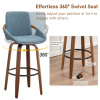 George Oliver Carruth Swivel Upholstered Counter & Bar Stool, Blue, New Open Box $399