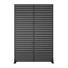 Lumioca 46.8" W x 71.37" H Louvered Classic Black Galvanized Screen Decorative Art Panel $299