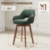 George Oliver Modern Swivel Bar Stool with Arms and Upholstered Fabric Seat, Green, New in Box $799
