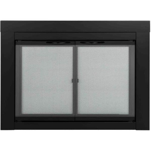Pleasant Hearth Alpine Small Glass Fireplace Doors, New in Box $399