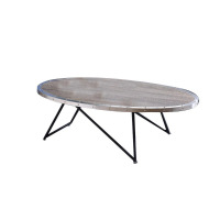 Williston Forge Melgar Wood Coffee Table Oval Coffee Table Rustic Coffee Table Living Room Table Center Table $299
