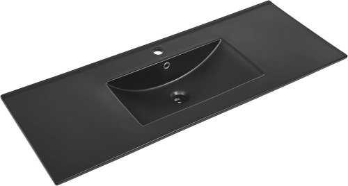 Native Trails 47" x 18" Ceramic Vanity Top with Single Faucet Hole in Matte Black New In Box $399