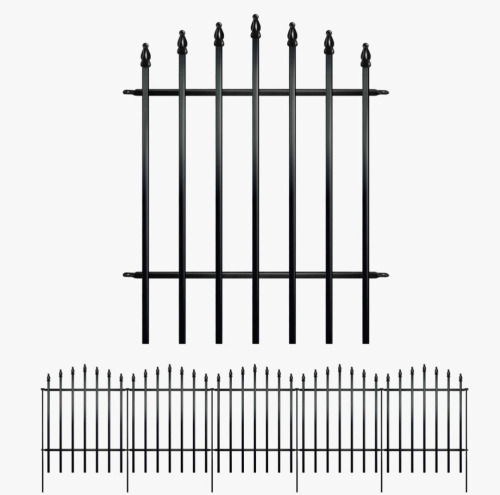 Thealyn 36" H x 28" W Metal Decorative Garden Fence Panels, 5-Pack, 11.6 Ft Total, No Digging Landscape Border Fence, Rust-Resistant Black Edging for Flower Beds, Yard, Patio $299