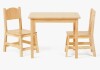Harriet Bee Jisan Kids 3 Piece Solid Wood Play Or Activity Table and Chair Set New In Box $199