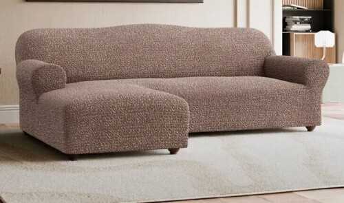 PAULATO by GA.I.CO. Stretchy Slipcover for Chaise Sectional - Italian Style & Premium Quality - CottonRich Collection (Left Chaise) $299