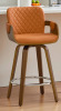 Corrigan Studio&reg; Modern Upholstered Swivel Counter Height Bar Stool New In Box $399