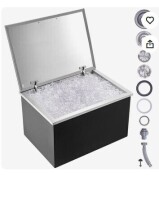 VEVOR Drop in Ice Chest, 28"L x 20"W x 17"H Stainless Steel Ice Cooler, Commercial Ice Bin with Hinged Cover, 40 qt Outdoor Kitchen Ice Bar, Drain-pipe and Drain Plug Included, for Cold Wine Beer Ne win Box $499