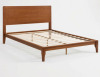 Lark Manor Queen Size Mid-Century Modern Bamboo Platform Bed - No Box Spring Needed, Wood Slat Metal Support, Easy Assembly New Open Box $599