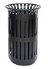 Vevor Commercial Outdoor Slatted Steel Trash Can with Inner Bin - Black Similar to Picture New $799