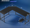 Weehom Reversible L Shaped Computer Desk, Large Corner Computer Gaming Desks for Home Office, Sturdy PC Laptop Workstation Wooden Table with Lots of Leg Room and Surface Top Space New In Box $299