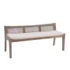 Powell Bauer Collection Transitional Bench with Cane Back and Padded Seat New in Box $499
