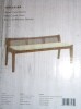 Powell Bauer Collection Transitional Bench with Cane Back and Padded Seat New in Box $499 - 2