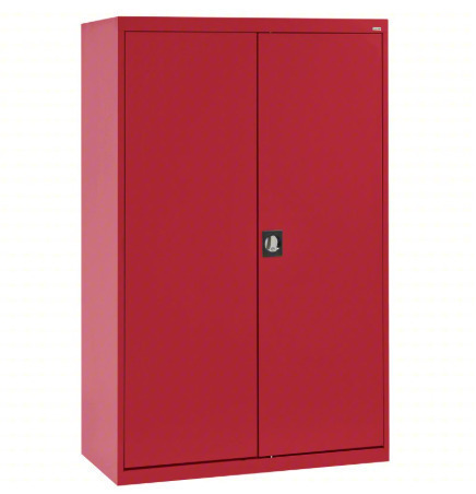 SANDUSKY Shelf Cabinet: 46 in x 24 in x 72 in, Recessed Handle & Keyed, 22 ga Panel Thick, Frame new shelf pull $899