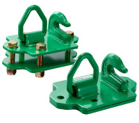 VEVOR 3/8" Tractor Bucket Hooks with Tie Down Ring, Grade 70 Forged Steel 2 Pack Bolt-On Grab Hook with Back Plates Work Well for Tractor Bucket RV UTV Truck Maximum Break Strength 15,000 lbs, Green New In Box $99