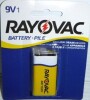 Rayovac Heavy Duty D1604-1F Standard Battery - 9V - Zinc Chloride - 2