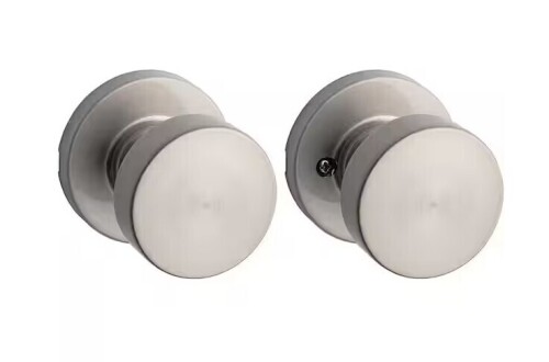 Kwikset Pismo Round Satin Nickel Hall/Closet Door Knob Featuring Microban Antimicrobial Technology / Schlage Georgian Antique Brass Bed & Bath Door Knob / Assorted $79
