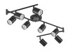 Merra 8-Light 4.5 ft. Matte Black Ceiling Mounted Hardwired Track Lighting Kit with Adjustable Heads and 8-Bulbs Included New In Box $299
