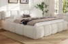 Hokku Designs Hokku Designs Grounded Platform Bed with Boucl&eacute; Thick Headboard and Footboard King Size New in Box $999