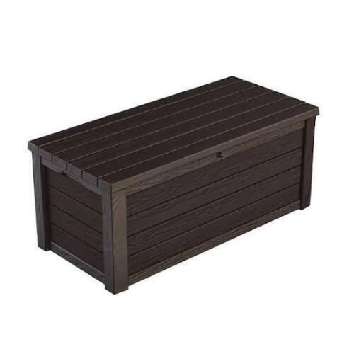 Keter Eastwood 150 Gallon Durable Resin Outdoor Storage and Organization Deck Box For Patio Furniture and Supplies, Brown New in Box $499