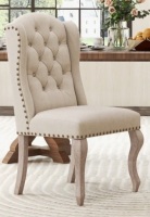 One Allium Way Jolynn Mid-Century Nailhead Trim and Tufted Upholstered Dining Chair New in Box $399