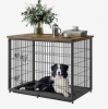 VEVOR 44" Dog Crate Furniture Large Breed, Dog Kennel Furniture with Double Doors, 2-in-1 Decorative Wooden Dog Crate with Removable Tray, Dog Crate End Table Hold up to 80lbs for Small to Large Dogs Brown New in Box $299