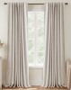 Joydeco 100% Blackout Curtains for Bedroom, Natural Linen Curtains, Thermal Insulated Light Blocking Drapes, Rod Pocket & Back Tab, Darkening Privacy Living Room, Light Beige, 52"W x 96"L (Pair) / Gracie Oaks Graciella Thermal Insulated Faux Linen Texture - 2