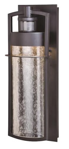 Cascadia Logan Matte Bronze Hardwired Motion Sensor Dusk to Dawn Integrated LED Outdoor Wall Light New In Box $399