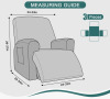 Latitude Run&reg; Harriet Recliner Chair Covers 3 Pieces Box Cushion Sofa Slipcovers Stretch Polyester Armchair Couch Cover with Pockets $199 - 2